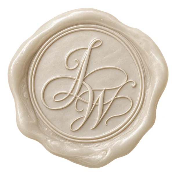 J and W ivory wax seal
